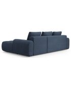 Canapé d'angle droit convertible avec coffre Linz 3 places bleu foncé - 275x142x84 cm