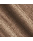 Canapé d'angle gauche en Velours convertible avec coffre Linz 3 places beige foncé - 275x142x84 cm