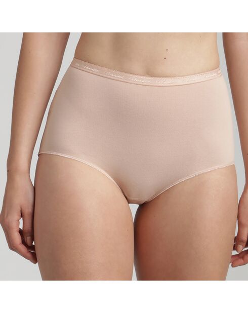 2 beigefarbene Unterhosen aus Bio-Baumwolle