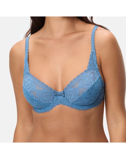Soutien-gorge Flower Elegance bleu océan