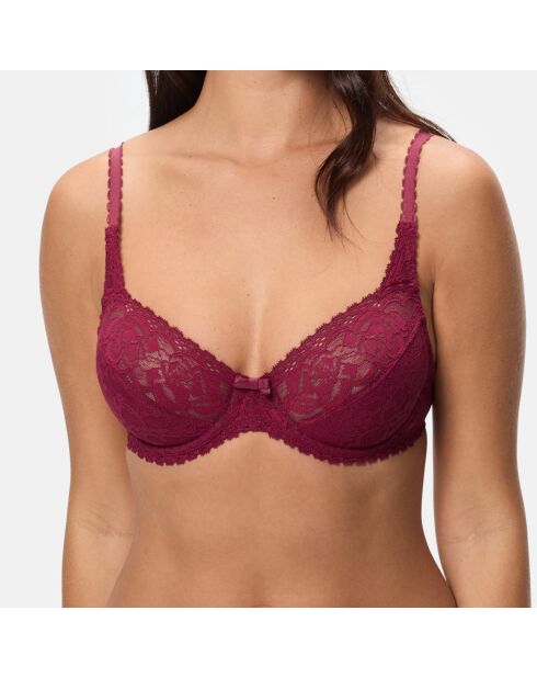 Soutien-gorge Flower Elegance rouge cerise