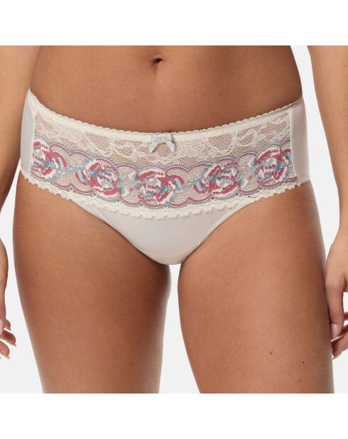 Culotte Flower Elegance motif à fleurs blanche