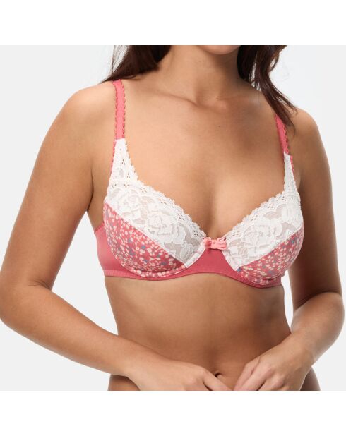 Soutien-gorge Flower Elegance motif à fleurs rose