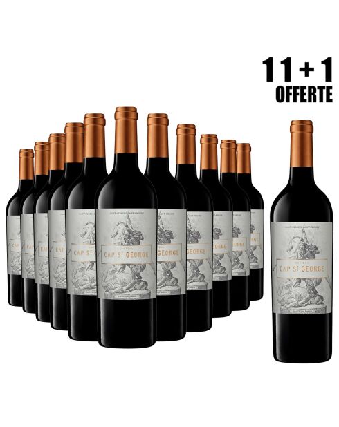 1 Lot de 11 St-Georges-St-Emilion 2014 Ch. Cap Saint George + 1 OFFERTE 12x75cl