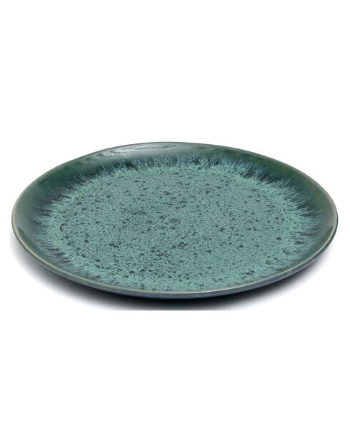 4 Assiettes en Céramique The Aqua  bleues - D.28 cm