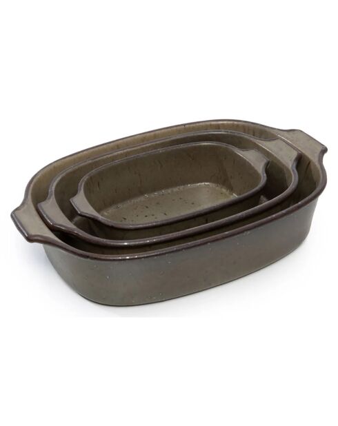 Plat en Céramique The Comporta vert - 35x23x8 cm