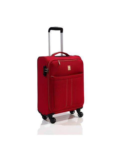 Valise Cabine 4 roues simples 55 cm & Vanity rouges