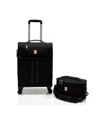 Valise Cabine 4 roues simples 55 cm & Vanity noirs