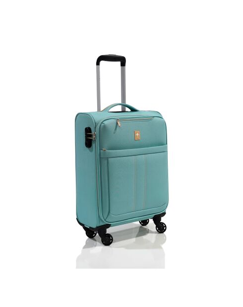 Valise Cabine 4 roues simples & Vanity 55 cm verte