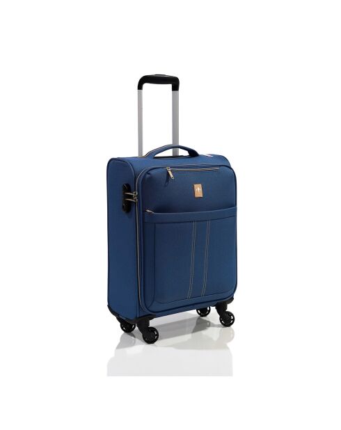 Valise Cabine 4 roues simples 55 cm & Vanity bleu marine