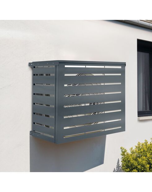 Funda de aire acondicionado exterior de modelo pequeño gris antracita