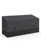 Coffre de rangement pour extérieur avec bâche 600L gris anthracite/noir