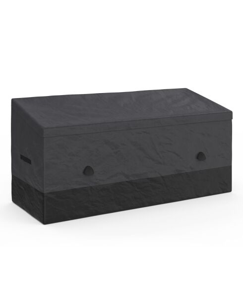 Coffre de rangement pour extérieur avec bâche 600L gris anthracite/noir