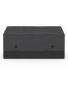 Coffre de rangement pour extérieur avec bâche 600L gris anthracite/noir