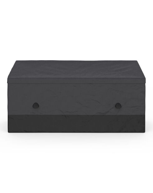 Coffre de rangement pour extérieur avec bâche 600L gris anthracite/noir