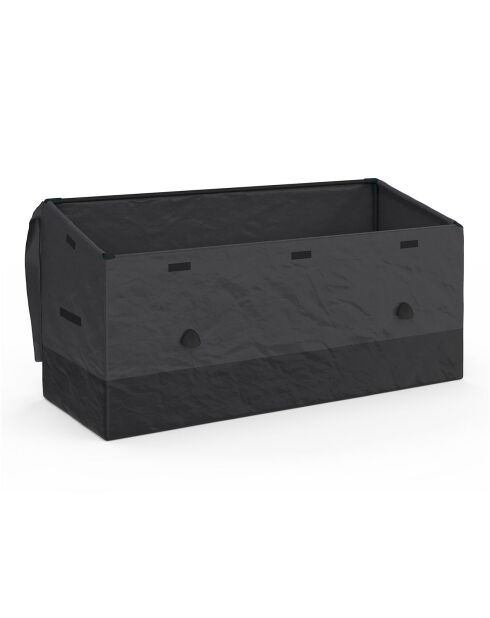 Coffre de rangement pour extérieur avec bâche 600L gris anthracite/noir