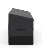 Coffre de rangement pour extérieur avec bâche 600L gris anthracite/noir