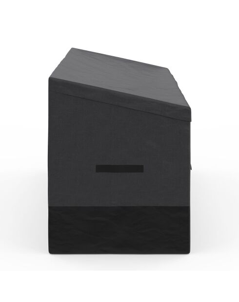 Coffre de rangement pour extérieur avec bâche 600L gris anthracite/noir