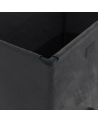 Coffre de rangement pour extérieur avec bâche 600L gris anthracite/noir