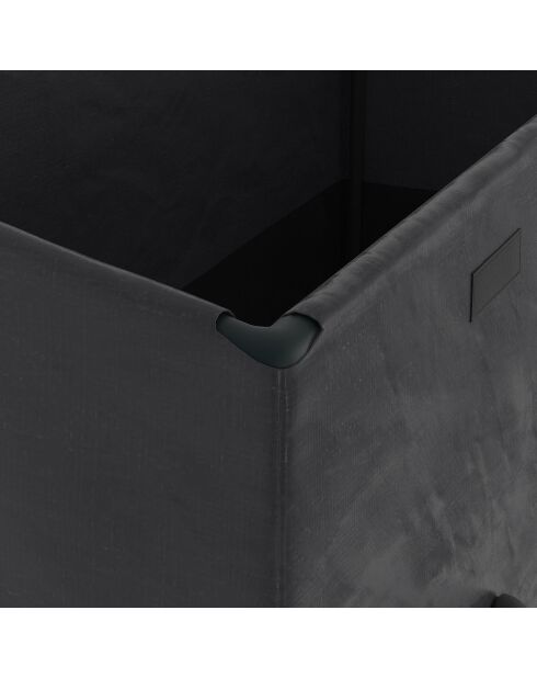 Coffre de rangement pour extérieur avec bâche 600L gris anthracite/noir