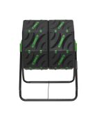 Bac de compostage rotatif double compartiments 140L noir/vert