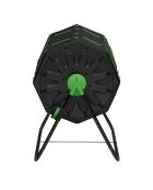 Bac de compostage rotatif double compartiments 140L noir/vert