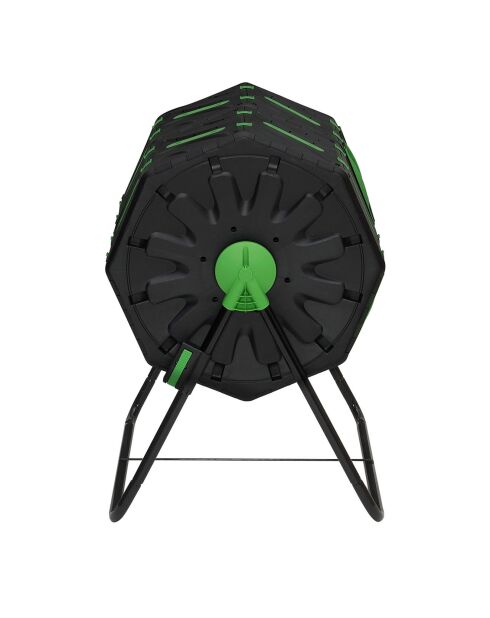 Bac de compostage rotatif double compartiments 140L noir/vert