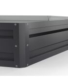 2 Carrés de potager hexagonaux en métal 120 cm gris anthracite