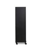 Range bûches vertical 120 cm avec roulettes noir mat