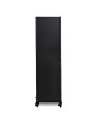Range bûches vertical 120 cm avec roulettes noir mat