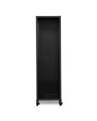 Range bûches vertical 120 cm avec roulettes noir mat