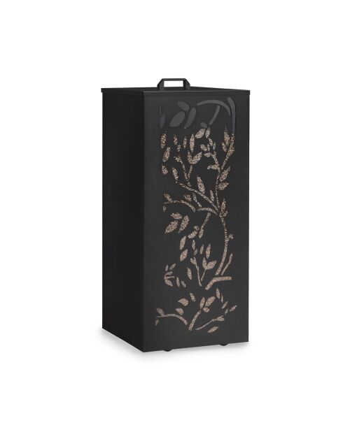 Réservoir à granules et pellets à motifs 45kg noir mat