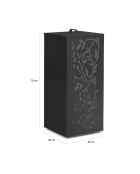 Réservoir à granules et pellets à motifs 45kg noir mat