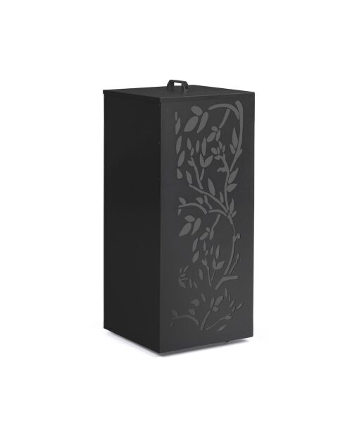 Réservoir à granules et pellets à motifs 45kg noir mat