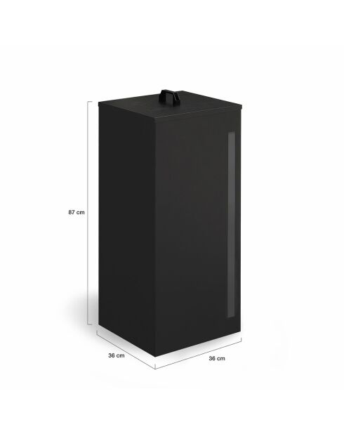 Réservoir à granules et pellets 55kg noir mat