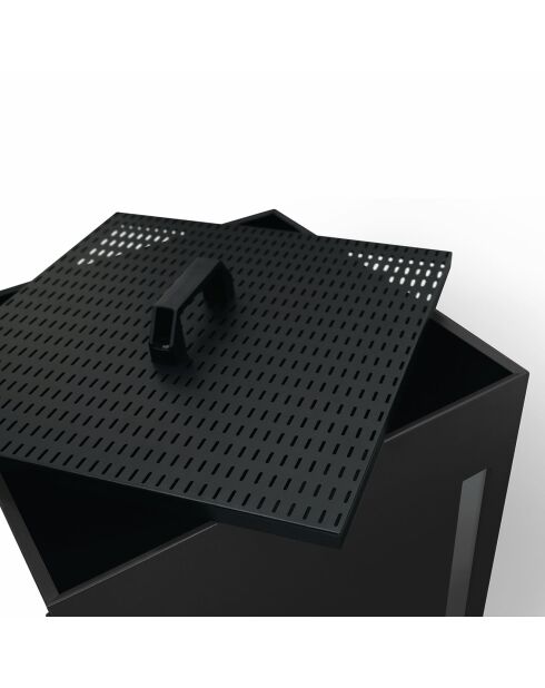 Réservoir à granules et pellets 55kg noir mat