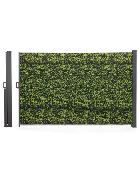 Paravent rétractable occultant 400x180cm motif feuillage imprimé feuillage
