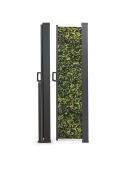 Paravent rétractable occultant 400x180cm motif feuillage imprimé feuillage