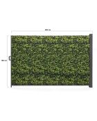 Paravent rétractable occultant 400x180cm motif feuillage imprimé feuillage