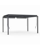 Pergola bioclimatique en acier polycarbonate 3x4m avec stores gris anthracite