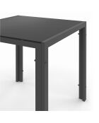 Ensemble repas Minorca 4 places gris/noir