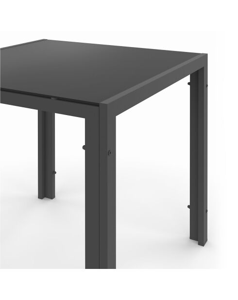 Ensemble repas Minorca 4 places gris/noir