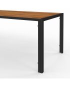 Ensemble repas Timbia 8 places noir/bois