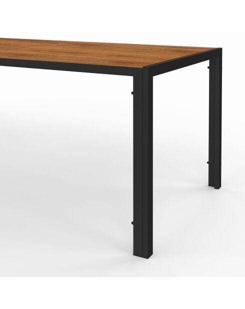 Ensemble repas Timbia 8 places noir/bois