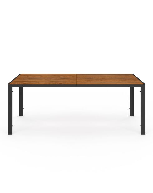 Ensemble repas Timbia 8 places noir/bois
