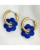 Boucles d'oreilles Velluto bleu pailleté