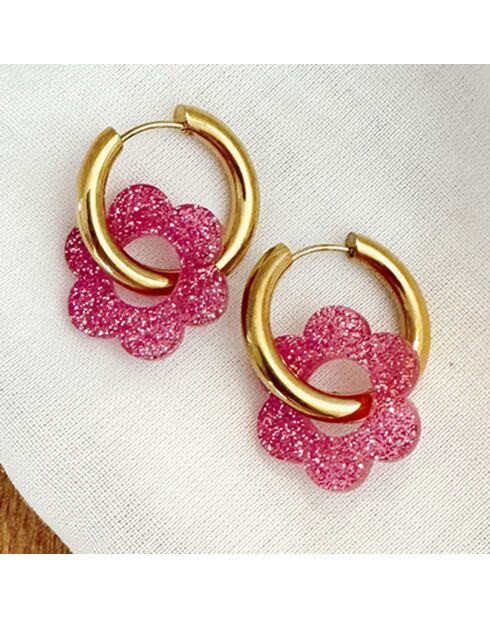 Boucles d'oreilles Velluto roses