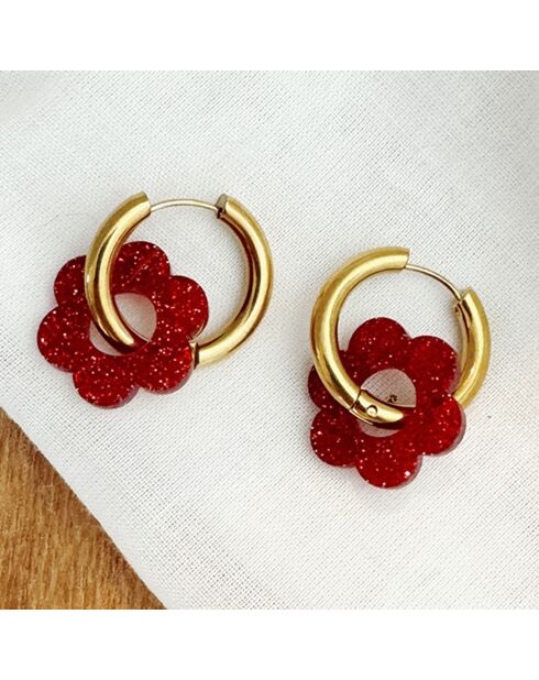 Boucles d'oreilles Velluto rouges