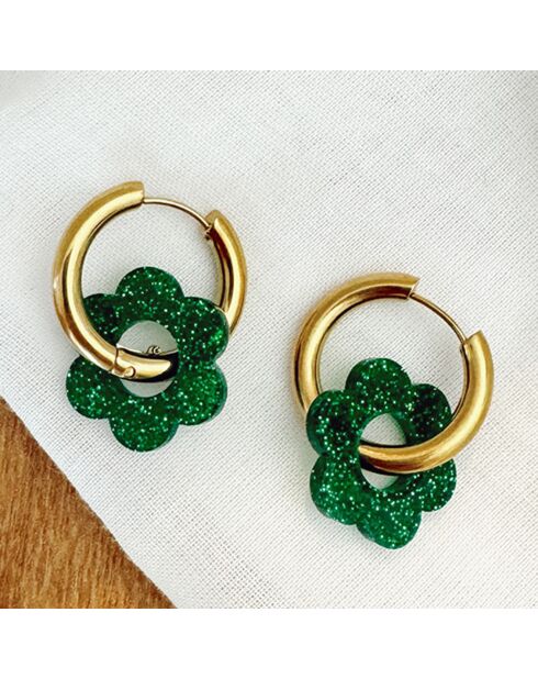 Boucles d'oreilles Velluto vertes