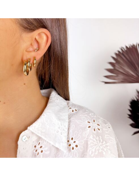 Boucles d'oreilles Haze beiges